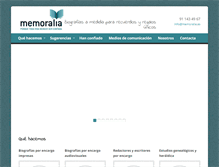 Tablet Screenshot of memoralia.es